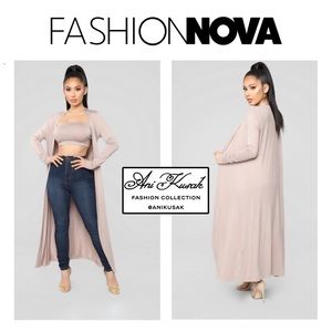 Fashion Nova Cardigan and Tube Top